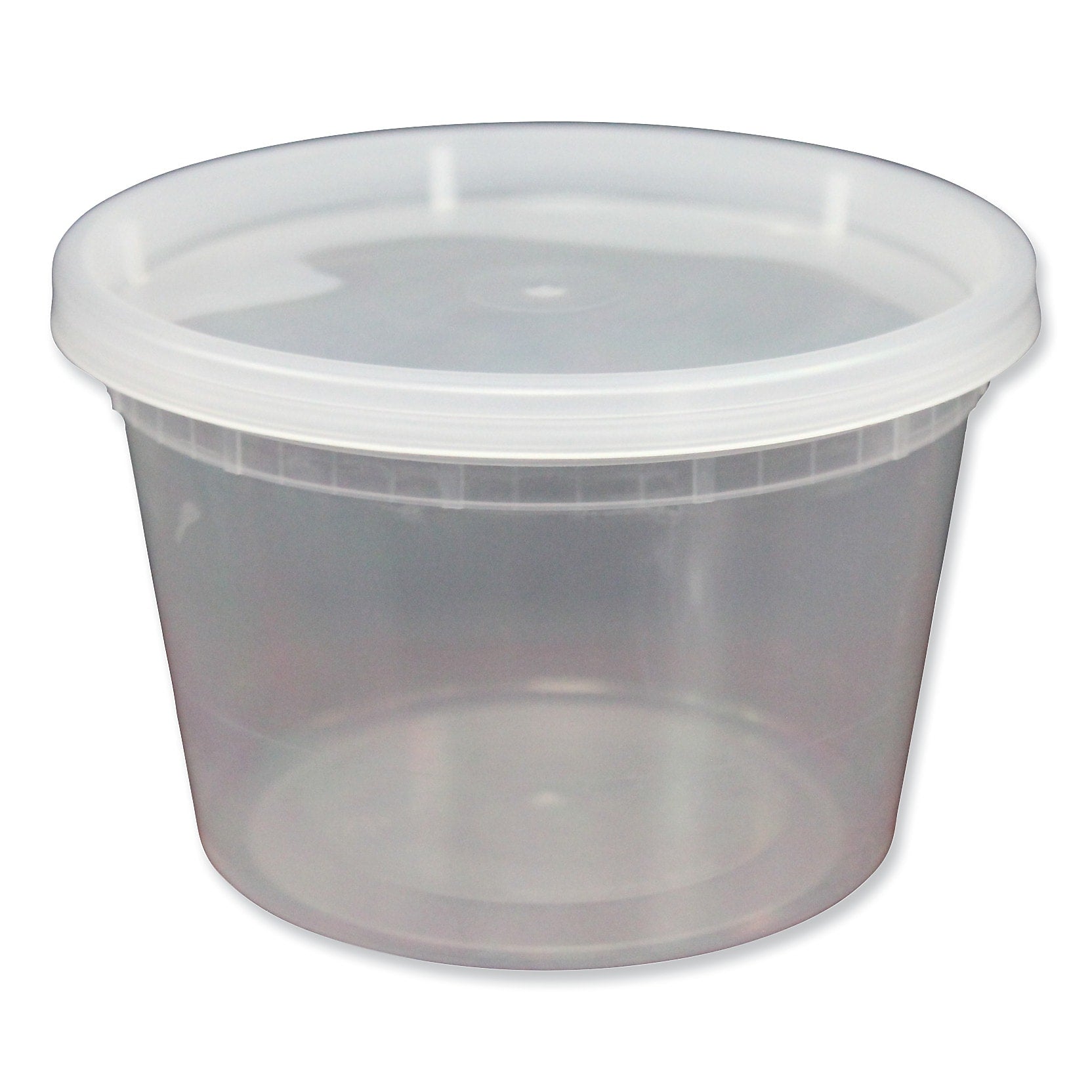 GEN Plastic Deli Containers with Lid, 16 oz, Clear, Plastic, 240/Carton