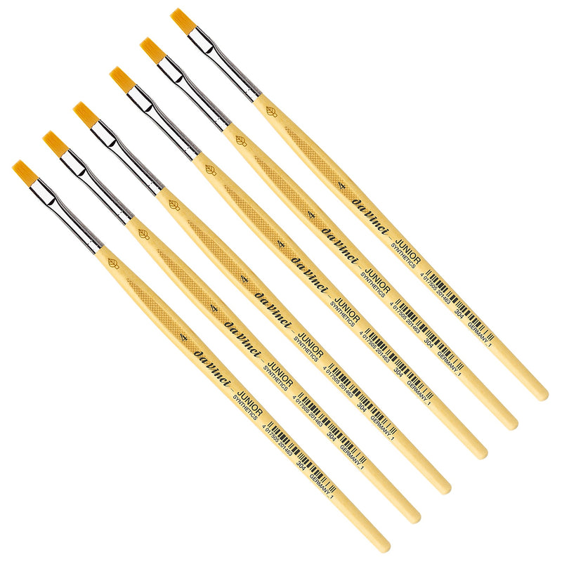 da Vinci JUNIOR Synthetics Tempera Student Round Brush, 6 Brushes/Pack (DVXVA3044-6)