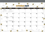 2025-2026 Plato Busy Bees 14" x 10" Academic Monthly Desk Pad Calendar (9798330700035)