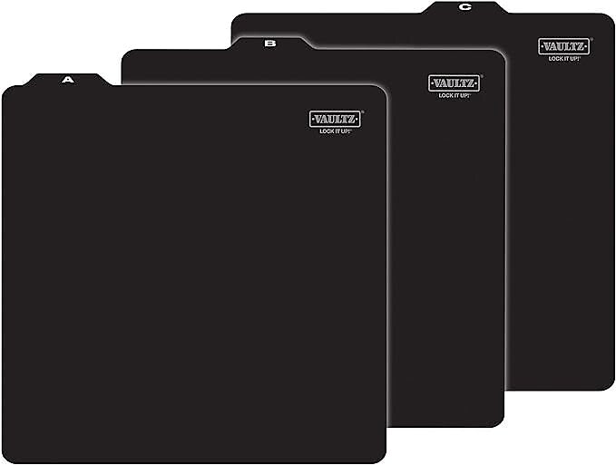 Vaultz Vinyl Record Storage Dividers, Paperboard, Black, 25/Pack (VZ00550)