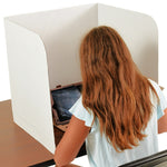 Classroom Products Foldable Cardboard Freestanding Privacy Shield, 20"H x 20"W, White, 20/Box (VB2020 WH)