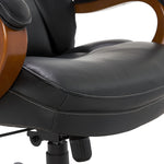 Serta Conway Ergonomic Bonded Leather Executive Big & Tall Chair, 350 lb. Capacity, Black/Brown (CHR100007)