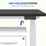 FlexiSpot E7COMMERCIAL 60''W Electric Adjustable Standing Desk, Black/White (E7WCOM6030-B)