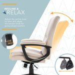 Click365 Ergonomic Velvet Swivel Executive Chair, Taupe (CCHR10024D)