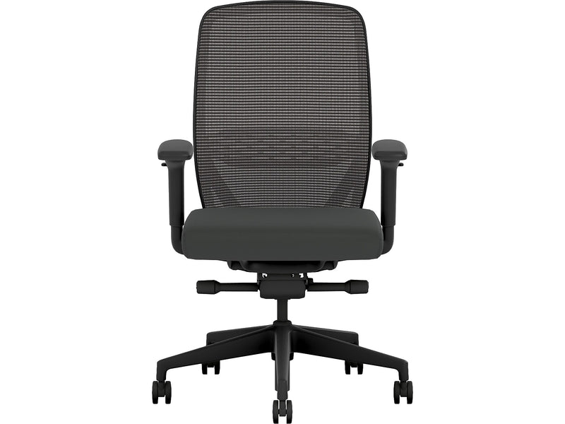 HON Nucleus Fabric/Mesh Swivel Task Chair, Black (HNR1KD.Y2.STC.A.H.IM.UR10.BL.SB.T)