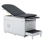 Viva Comfort Power Adjustable Exam Table with Step Stool & Storage, 500 lbs. Capacity, Black (ADI996-09-S-BLK-MK)