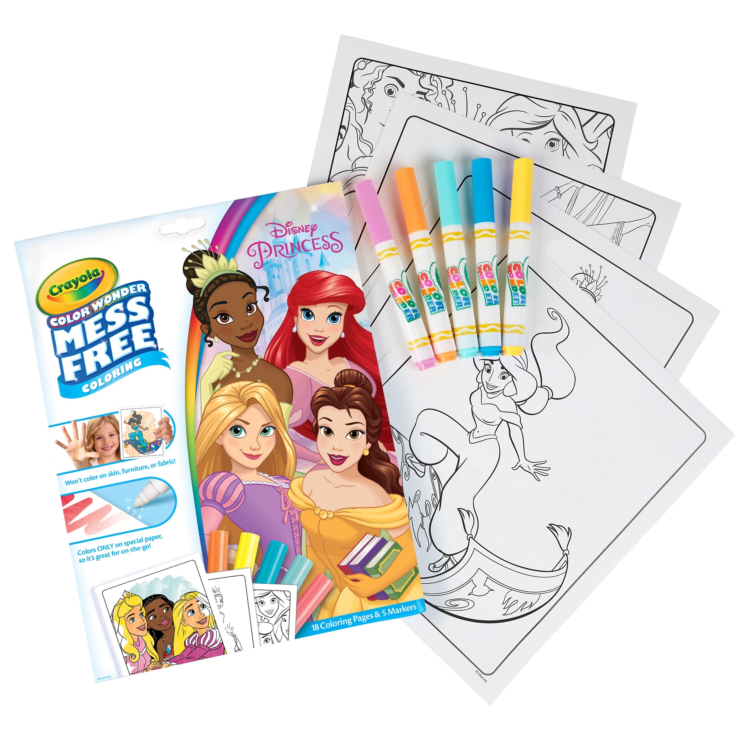 Crayola Color Wonder Princess Coloring Book & Markers (75-7003)