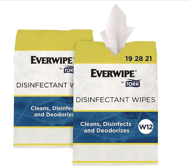 Tork Everwipe Disinfectant Wipes, Lemon Scent, 400 Wipes/Container, 2/Carton (TRK192821)