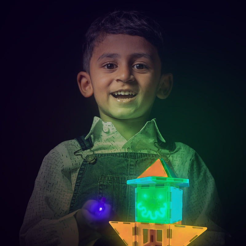 Tytan Toys Glow-in-the-Dark Magnetic Tiles & Building Blocks, 60 Pieces/Kit (ACTYT021)