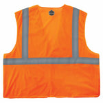 Ergodyne GloWear 8215BA High Visibility Sleeveless Safety Vest, ANSI Class R2, Orange, Large (21065)