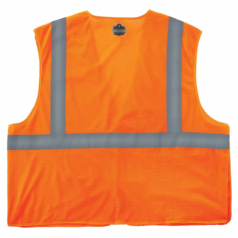 Ergodyne GloWear 8215BA High Visibility Sleeveless Safety Vest, ANSI Class R2, Orange, Large (21065)