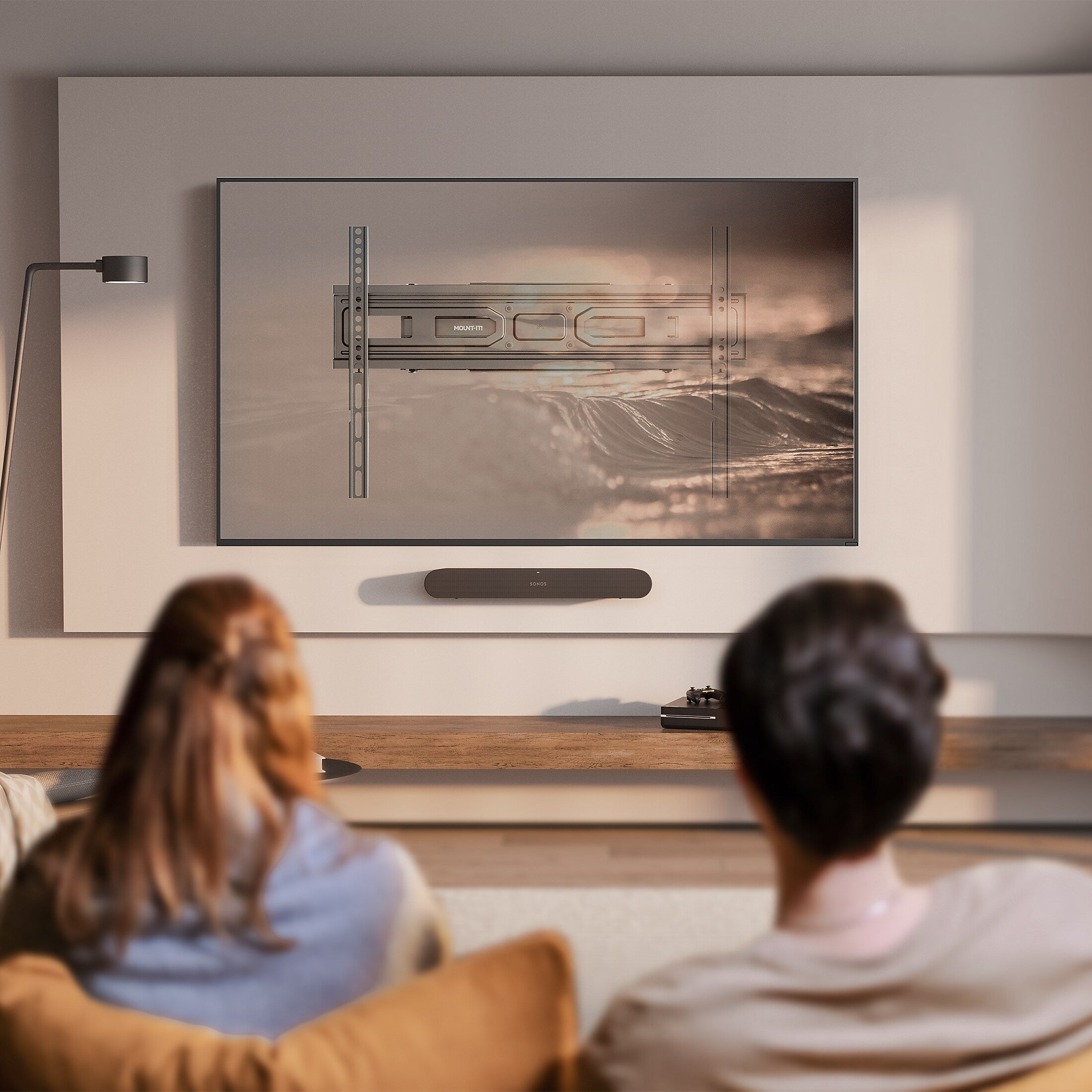 Mount-It! Full Motion TV Wall Mount, for 37" to 80" Screens, 88 lbs. Max. (MI-4112)