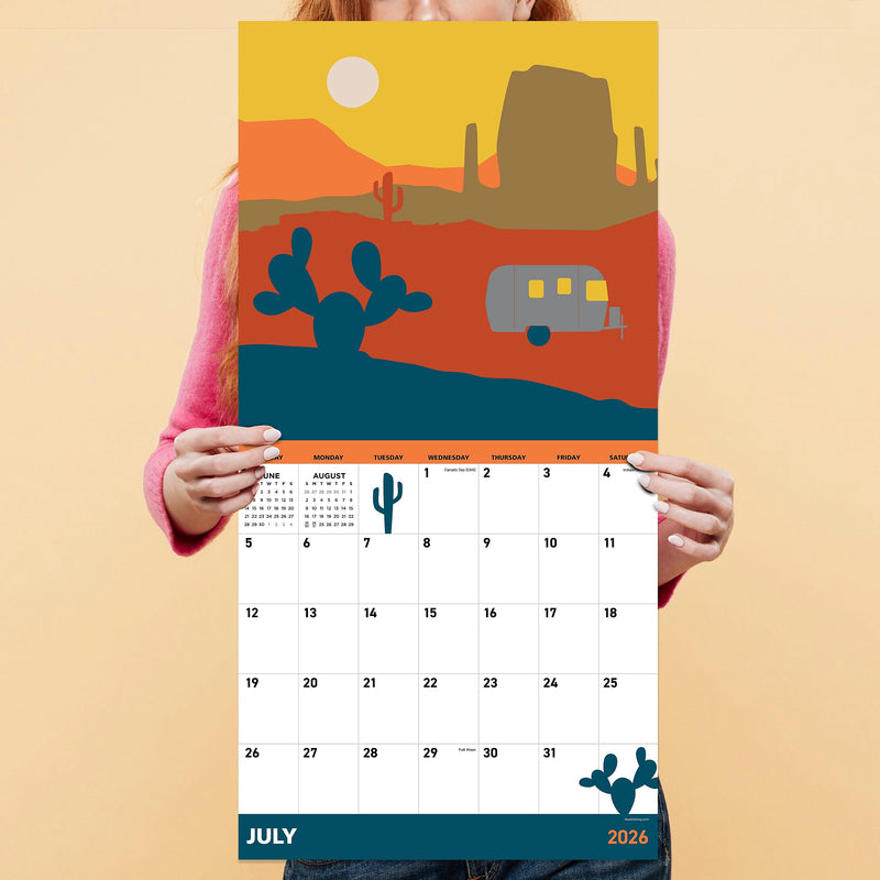 2026 TF Publishing 12" x 17" TF Publishing 12" x 12" Airstream Wall Calendar 26-1142