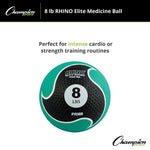 Champion Sports 8 lbs. Rhino Elite Medicine Ball, Green (CHMP697)
