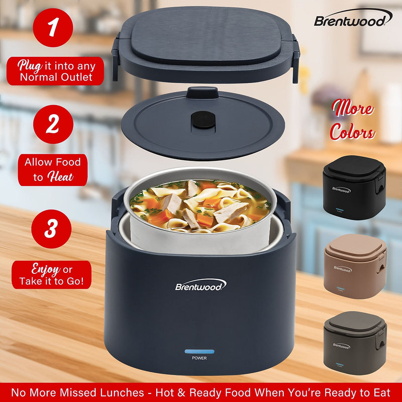 Brentwood ELB-600BL Portable Electric Food Warmer, 0.625 Qt.
