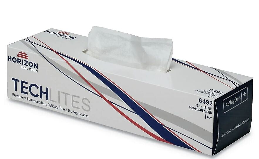 AbilityOne Wiping Towels, 1-Ply, 15.25 x 16.5, White, 140/Dispenser, 18 Dispensers/Carton (NSN5436492)