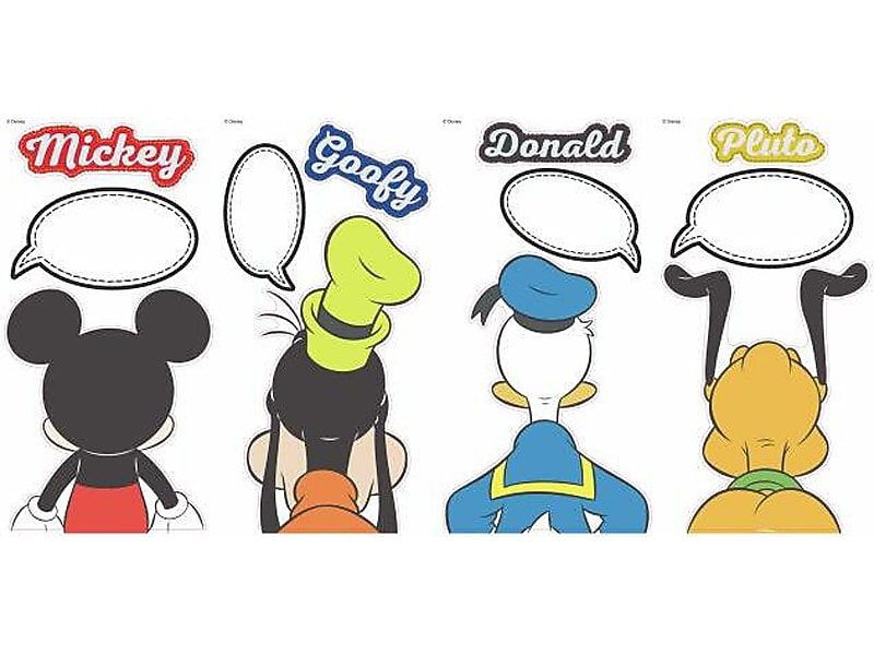 RoomMates Mickey and Friends Children's Wall Decal Set, Cartoons (RMK3579SCS)