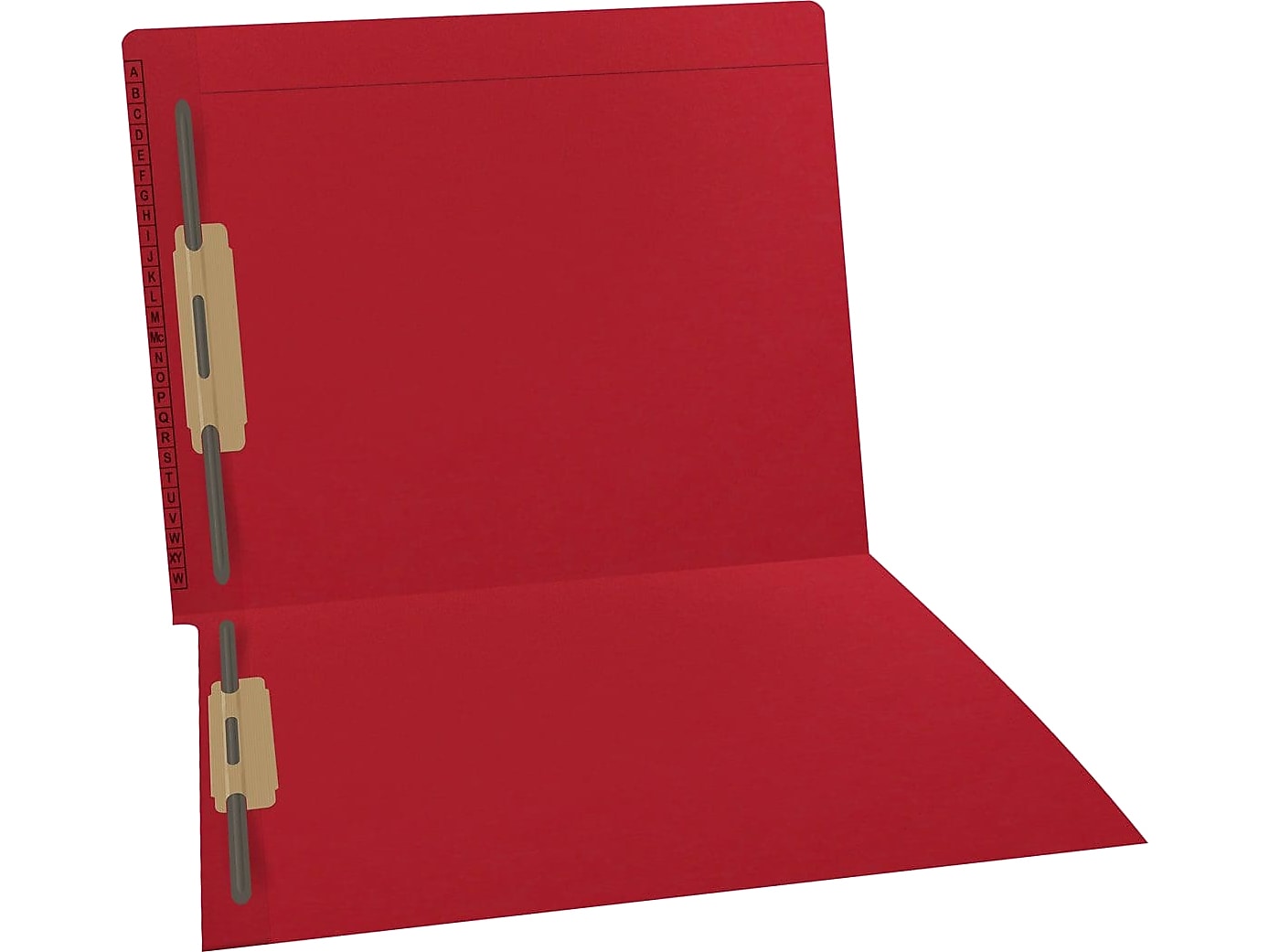 Medical Arts Press Kardex Reinforced End Tab File Folder, Straight Cut, Letter-Size, Red, 50/Box (F1180-RED)