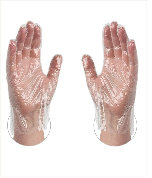 Ammex X3 Poly Food Safe Industrial Gloves, Latex Free, Large, Clear, 500/Box, 20 Boxes/Carton (PGLOVE-L-500XX)