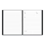 Blue Sky Aligned Business Professional Notebooks, Narrow Ruled, 78 Sheets, Black (BLS121454)