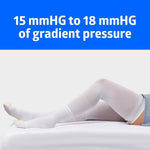 Medline EMS 15mmHg Thigh High Anti-Embolism Stockings, White, XL, Long Length, Pair (MDS160888H)