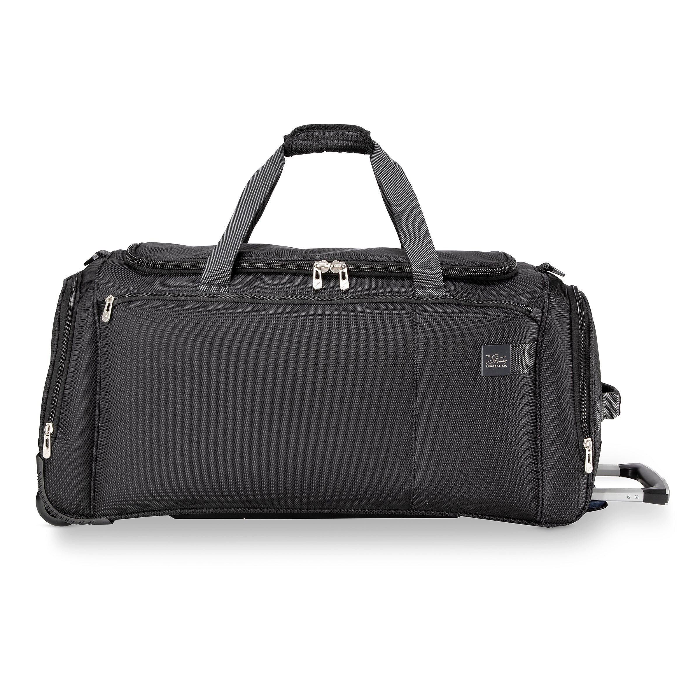 Skyway Luggage Sigma 7.0 28" Polyester Telescoping Travel Duffel with Wheels, Black (177-28-001-RDF)
