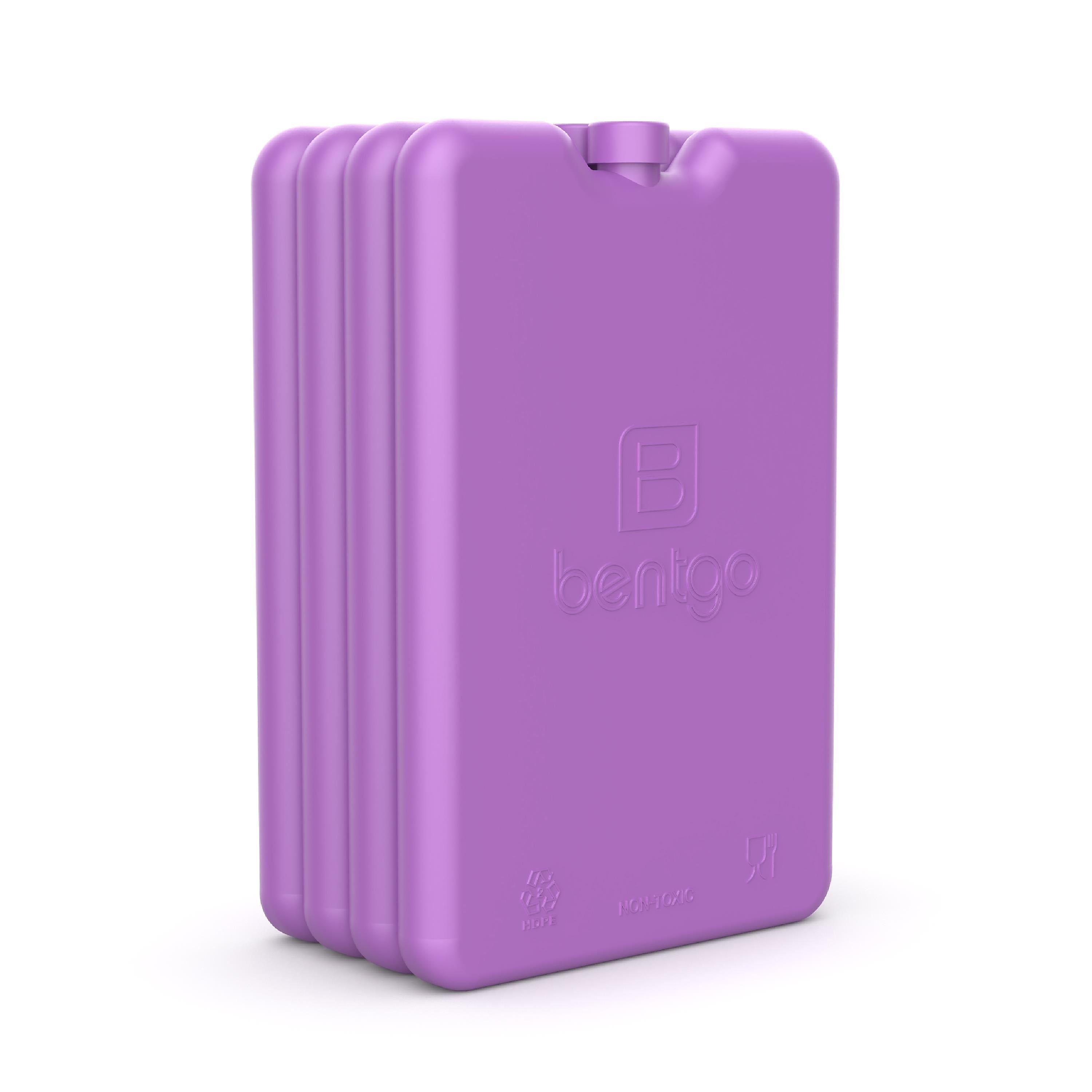 bentgo Insulated Ice Packs, Purple, 4/Pack (BGOICE-P)