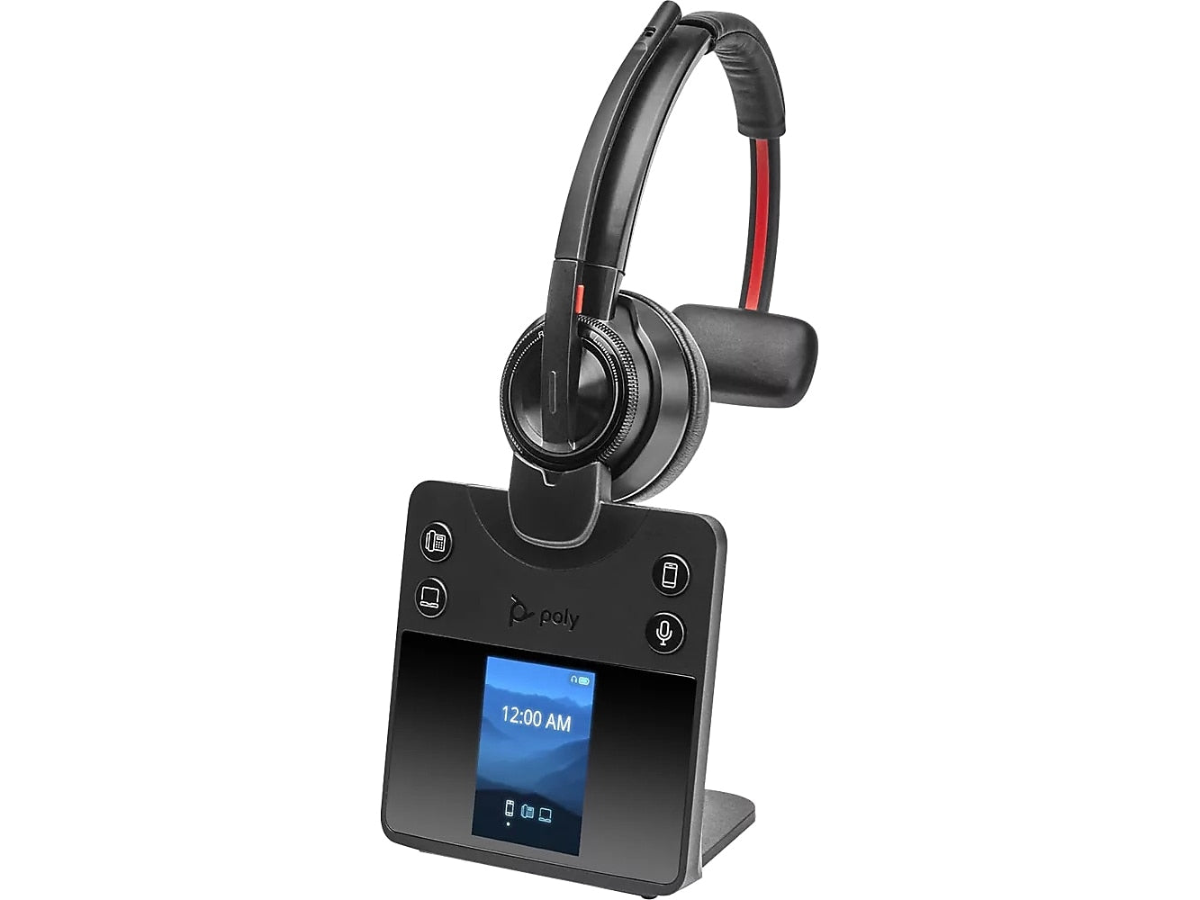 Poly Savi 8410 Office Series Wireless Noise Canceling Bluetooth Mono On-Ear Headset, UC Certified (8L7E6AA#ABA)