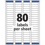 Avery Easy Peel Laser Return Address Labels, 1/2" x 1-3/4", White, 2,000 Labels/Pack (5267)