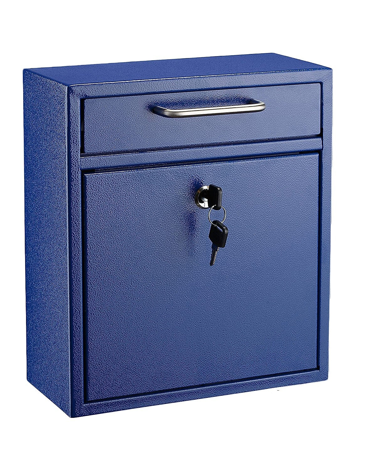 AdirOffice Steel Indoor/Outdoor Interoffice Drop Box Mailbox, Medium, Blue (631-05-BLU-PKG)