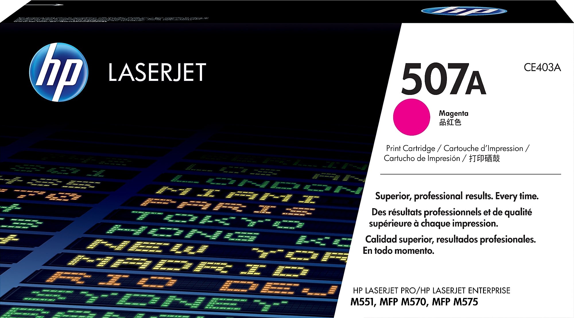 HP 507A Magenta Standard Yield Toner Cartridge, Prints Up to 6,000 Pages (CE403A)