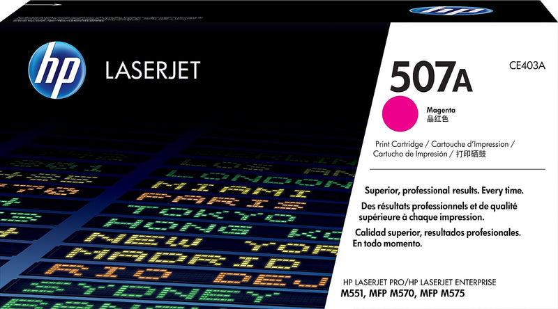 HP 507A Magenta Standard Yield Toner Cartridge, Prints Up to 6,000 Pages (CE403A)