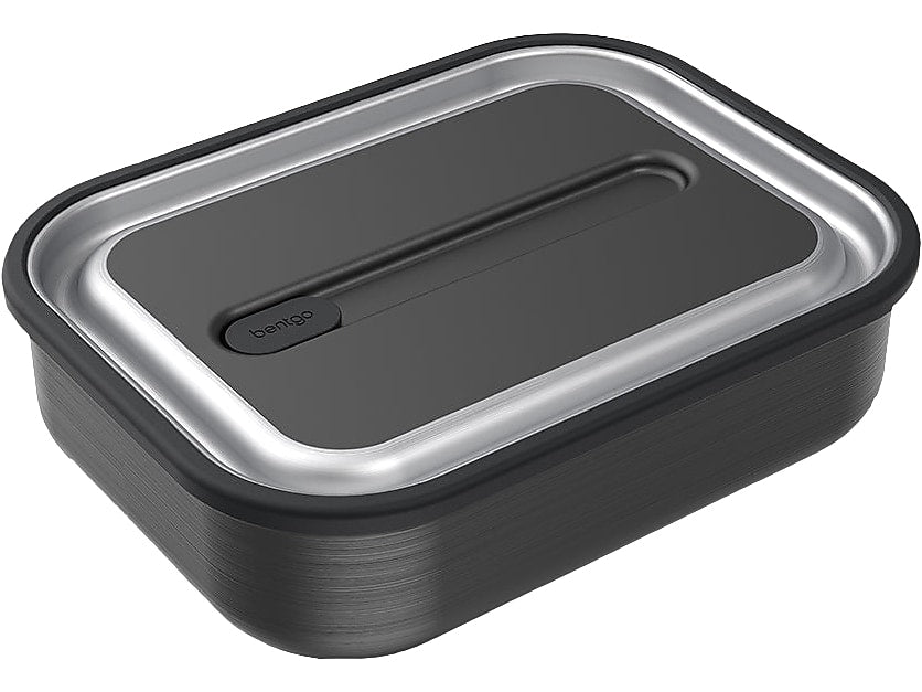 Bentgo MicroSteel Lunch Box, Carbon Black, 41 oz. (BGSTLCH-CB)