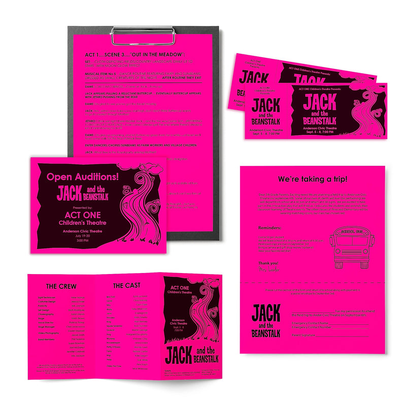 Astrobrights 8.5" x 11" Color Multipurpose Paper, 24 lbs., Fireball Fuchsia, 500 Sheets/Ream, 10/Ream (22671/21678CT)