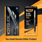 BIC Glide Retractable Ballpoint Pen, Medium Point, 1.0mm, Black Ink, Dozen (14347/VCG11BK)