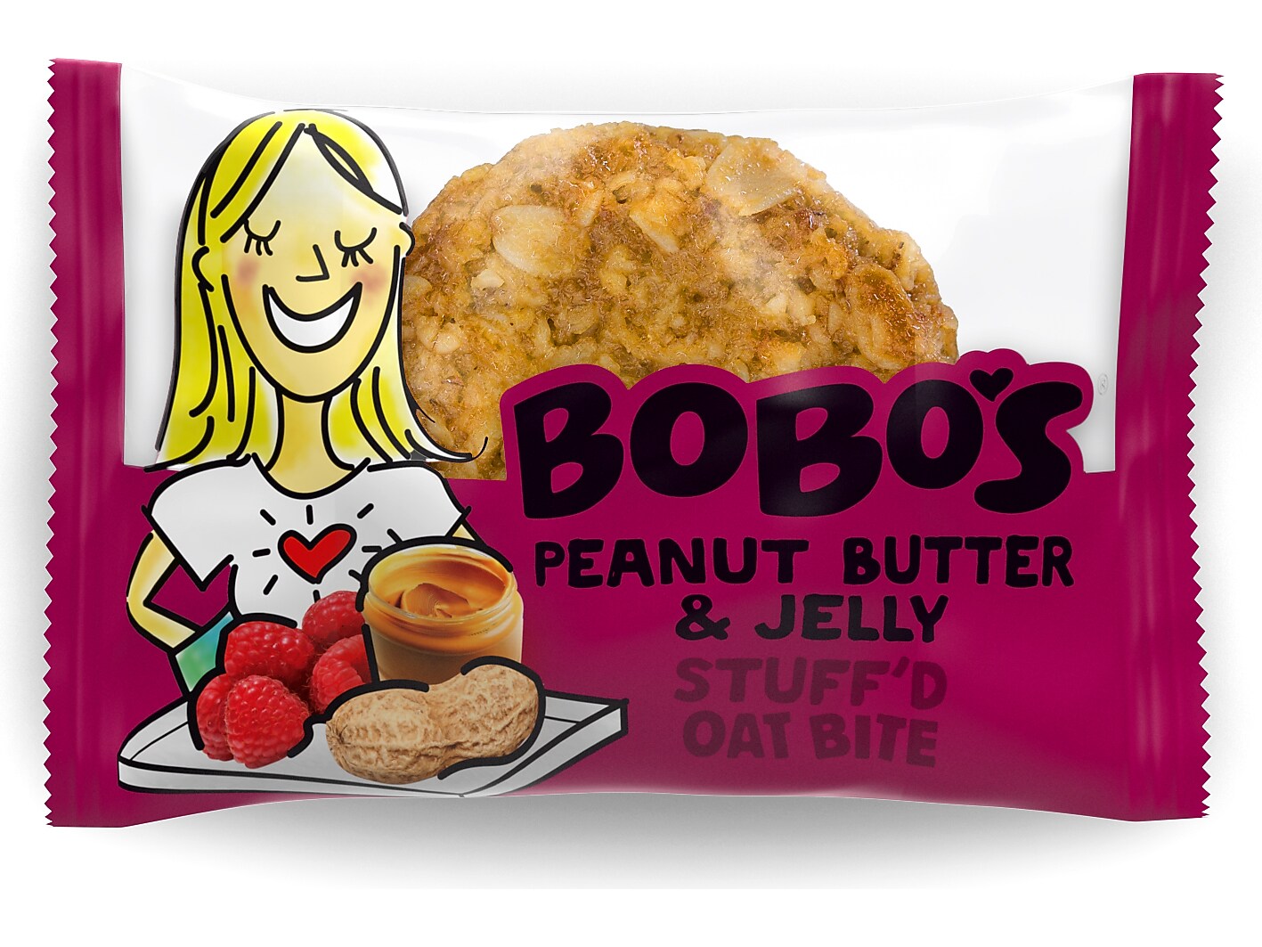 Bobo's Gluten-Free Peanut Butter & Jelly Oat Bite, 32.5 oz., 25 Bars/Box (122-75-D)