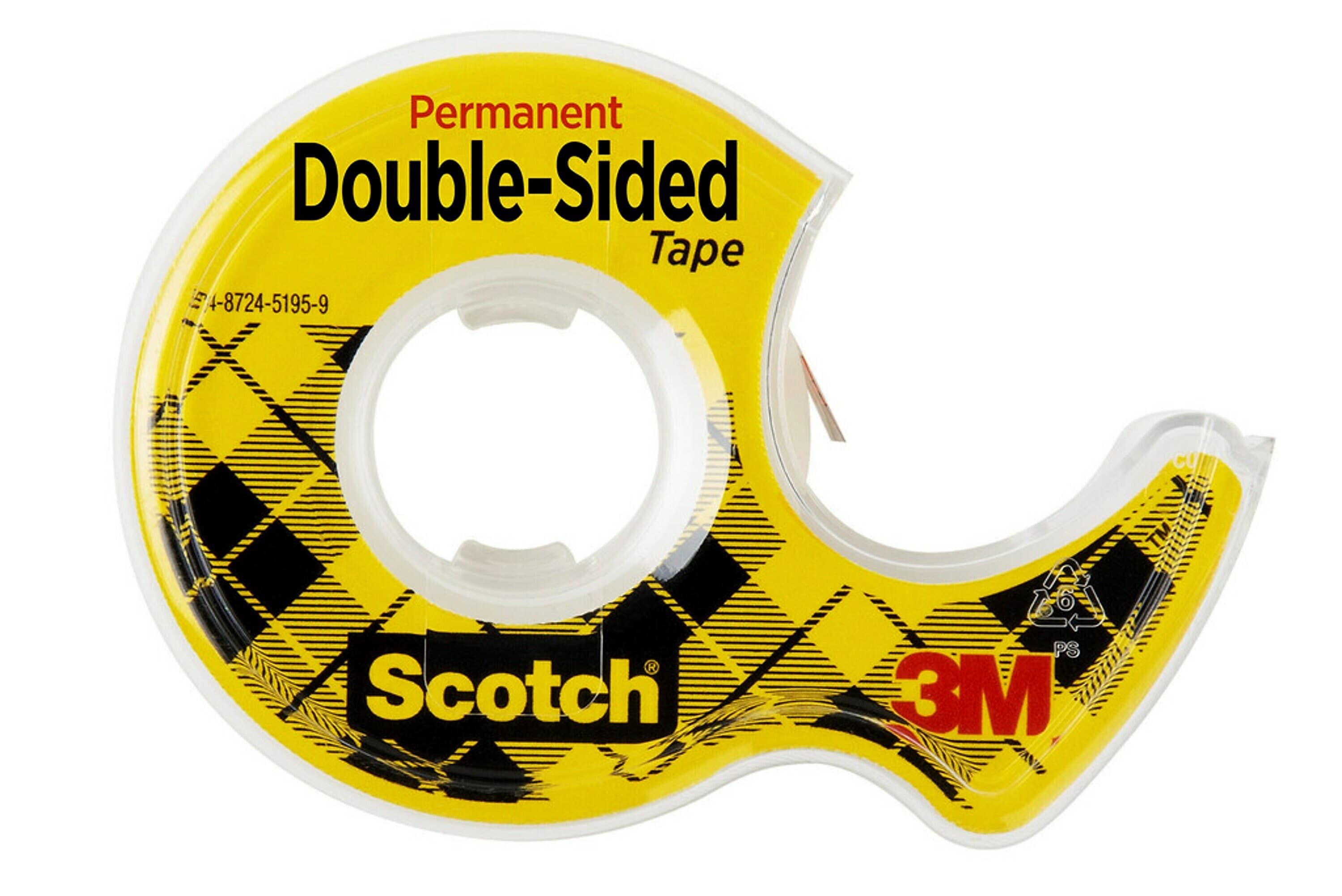 Scotch Permanent Double Sided Tape w/Refillable Dispenser, 1/2" x 13 yds., 1" Core (137)