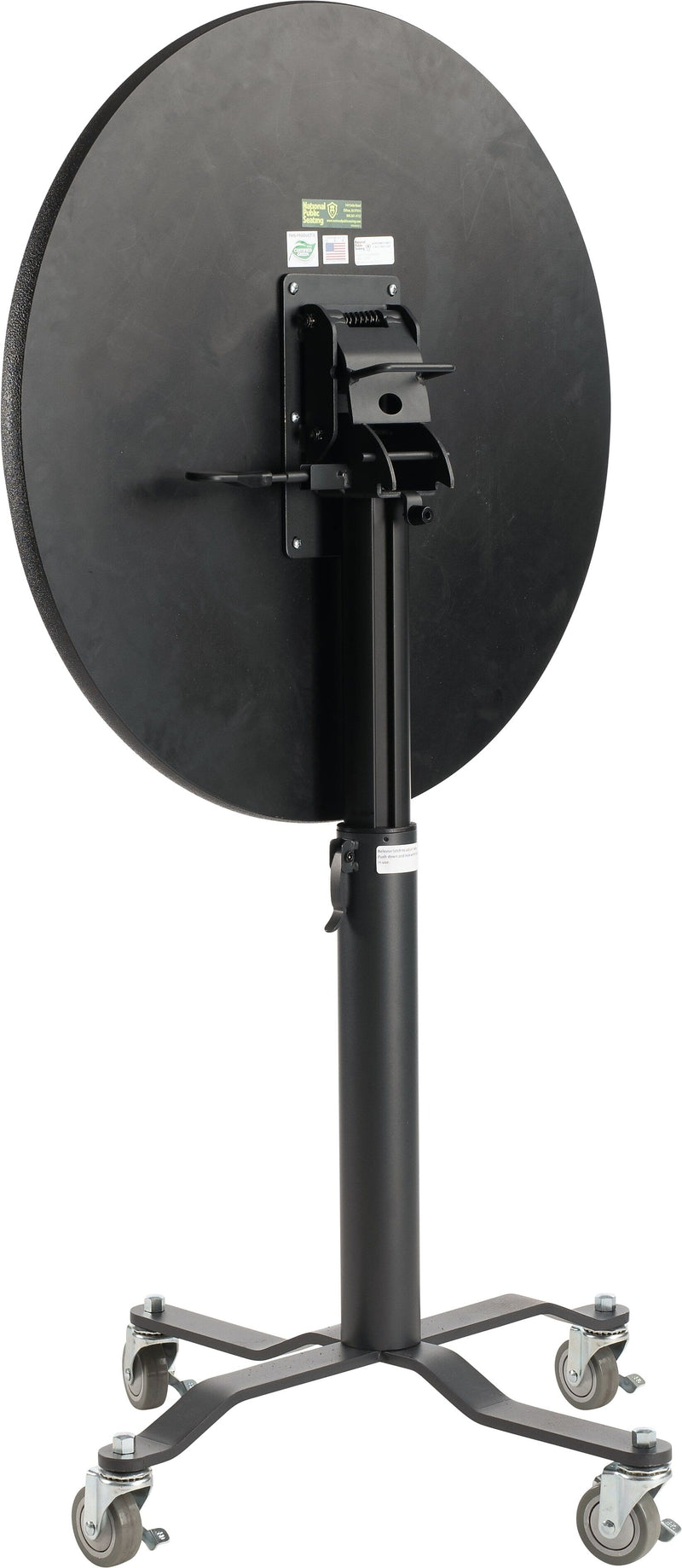 NPS PCT Series Premium Plus 36" Round Café Table, Adjustable Height, Black/Mahogany (PCT136PBTMMY)