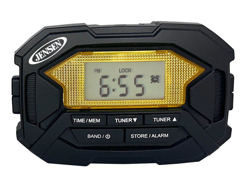 Jensen Wireless Digital AM/FM Stereo Armband Radio with Clock, Yellow/Black (SAB-60)