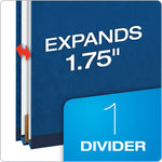 Pendaflex Pressboard Classification Folder, 1-Dividers, 1 3/4" Expansion, Letter Size, Dark Blue, 10/Box (23732P)