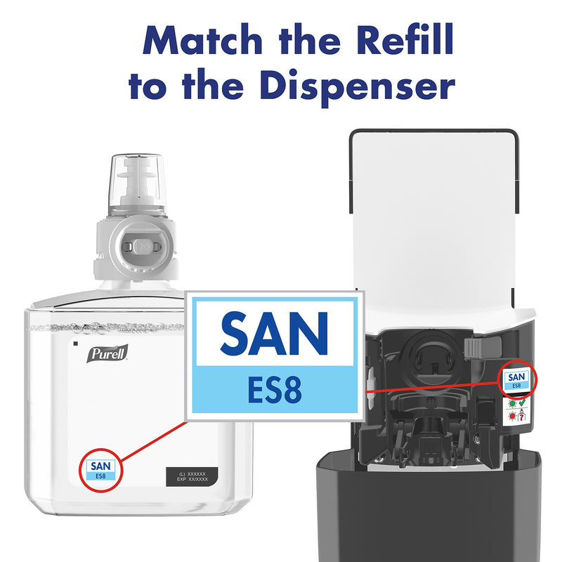PURELL Advanced 70% Alcohol Foaming Hand Sanitizer Refill for ES8 Dispenser, 1200 mL, 2/Carton (7753-02)