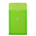 JAM Paper Premium Plastic Filing Envelope with Button & String Closure, 6 1/4" x 9 1/4", Lime Green, 3/Pack (472B1LIX3)