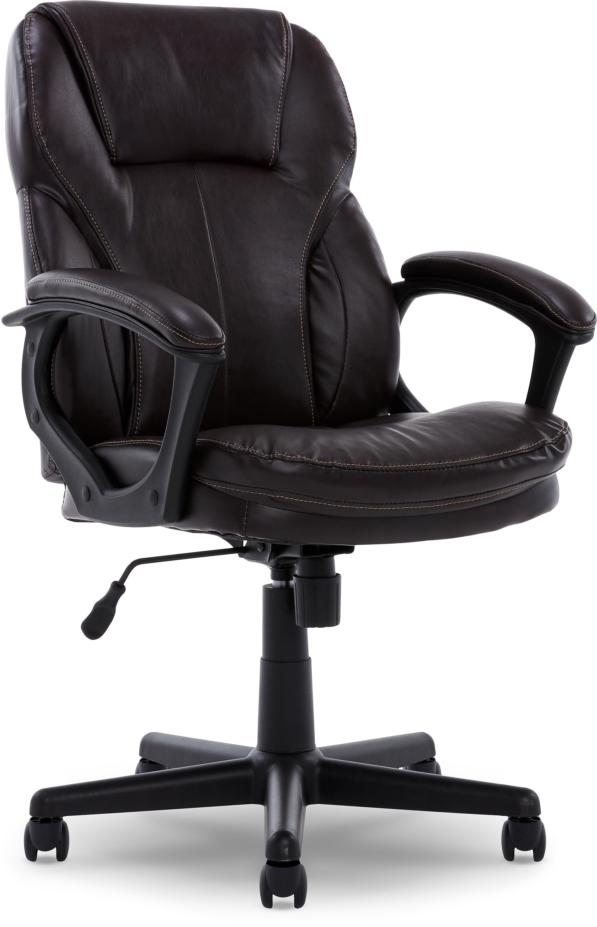 Serta Manager's Office Chair, Puresoft® Faux Leather, Roasted Chestnut Brown (43669OSS)