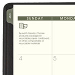 2026 AT-A-GLANCE Recycled 9" x 11" Monthly Planner, Faux Leather Cover, Black (70-260G-05-26)