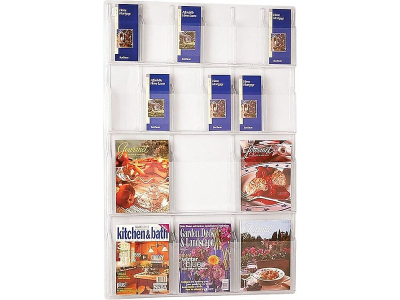 Safco Magazine Holder, 45" x 30", Clear Plastic (5600CL)