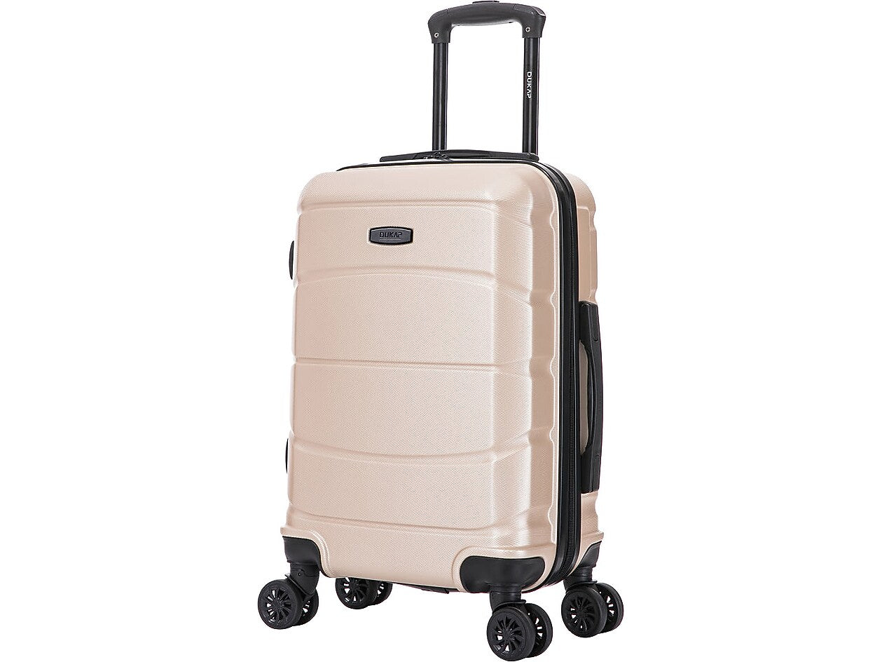 DUKAP Sense 20" Hardside Suitcase, 4-Wheeled Spinner, TSA Checkpoint Friendly, Champagne (DKSEN00S-CHA)