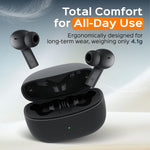 Treblab X8 Wireless Active Noise Canceling Earbuds, Bluetooth, Black (X8)