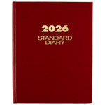 AT-A-GLANCE 2026 Hardcover Diary, 7.5" x 9.5", Ruled, Red (SD374-13-26)