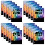 2025-2026 Global Printed Products Rainbow Silhouette 8.5" x 11" Academic Year Planner, Paperboard Cover, Multicolored, 20/Pack