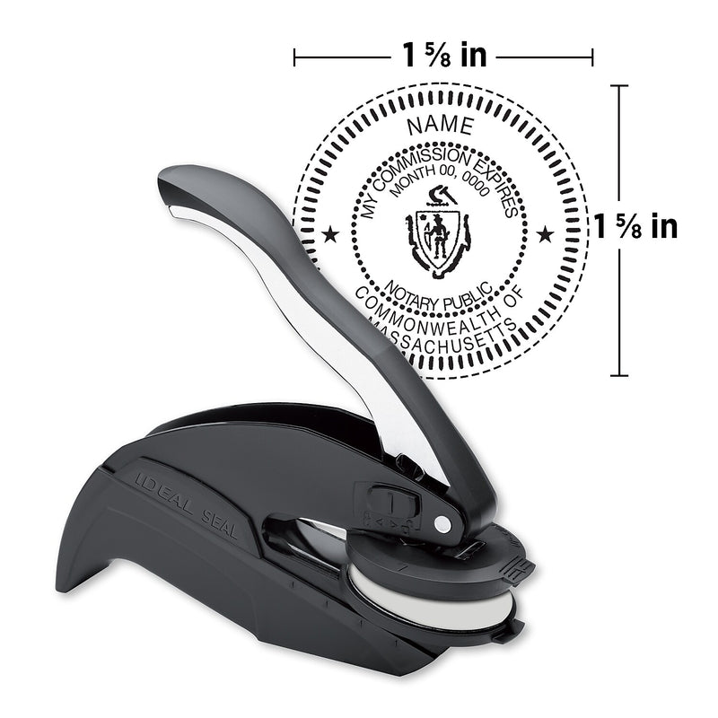Custom Ideal 2 in 1 Pocket & Desk Notary Embosser, 1 5/8" Impression (Applicable States in Description)